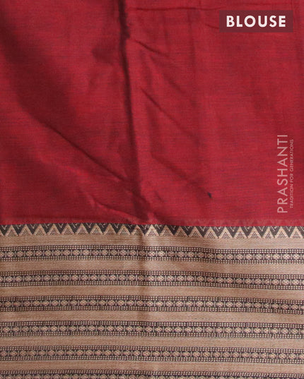 Narayanpet cotton saree maroon with plain body and thread woven border