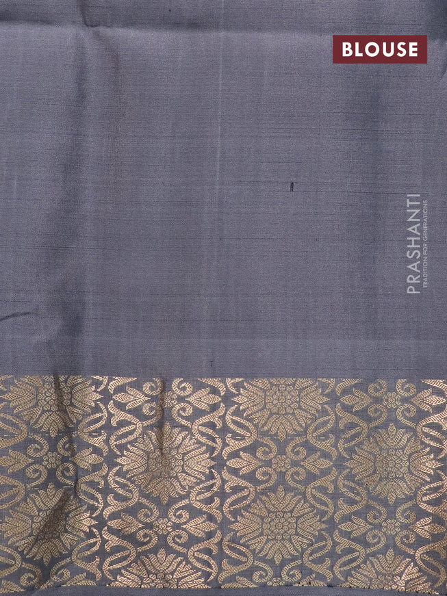 Ikat soft silk saree mahendi green and grey with allover ikat weaves and floral zari woven border