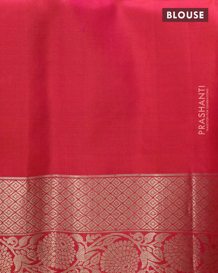 Ikat soft silk saree grey shade and dual shade of pinkish orange with allover ikat weaves and zari woven border
