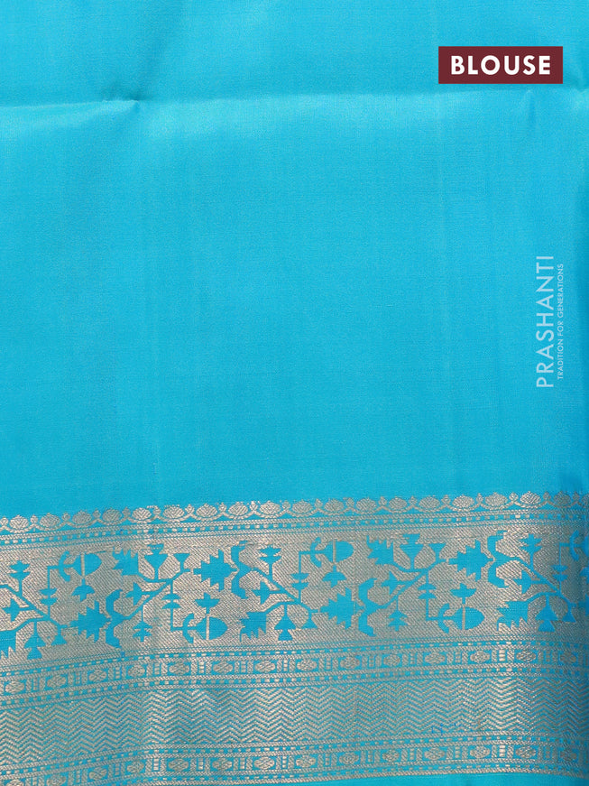 Ikat soft silk saree grey green shade and dual shade of teal blue with allover ikat weaves and zari woven border