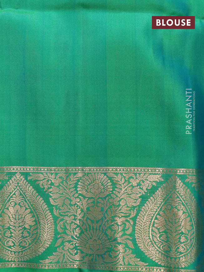 Ikat soft silk saree off white grey and dual shade of green with allover ikat weaves and zari woven border