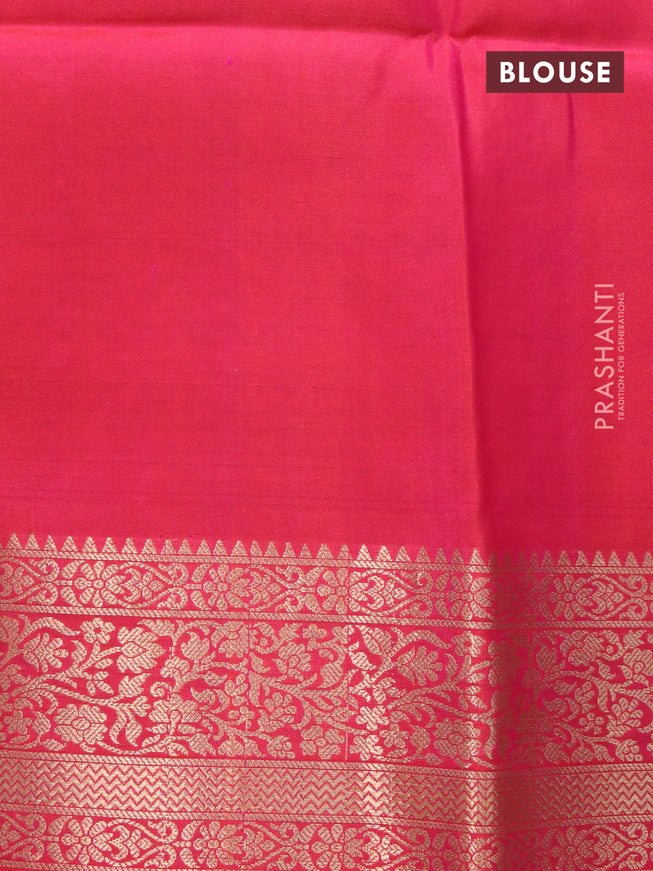 Ikat soft silk saree dual shade of teal green and dual shade of pinkish green with allover ikat weaves and floral zari woven border