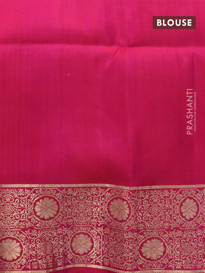 Ikat soft silk saree dark blue and dual shade of pink with allover ikat weaves and zari woven border