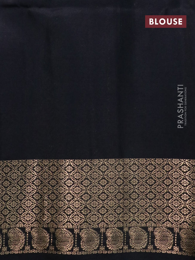 Ikat soft silk saree grey and black with allover ikat butta weaves and rich zari woven border