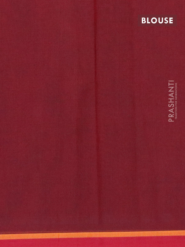 Nithyam cotton saree deep maroon and maroon with allover thread weaves & buttas and simple border