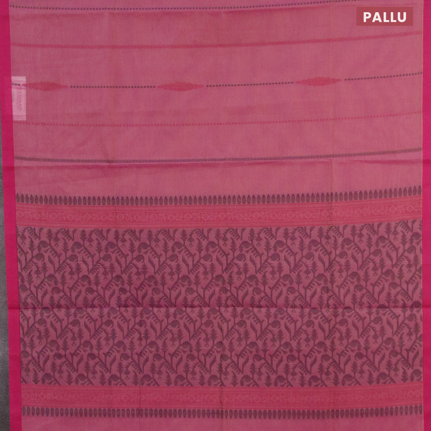 Nithyam cotton saree dual shade of purple with thread weaves and simple border