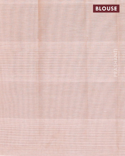 Nithyam cotton saree chikku shade with thread woven buttas in borderless style