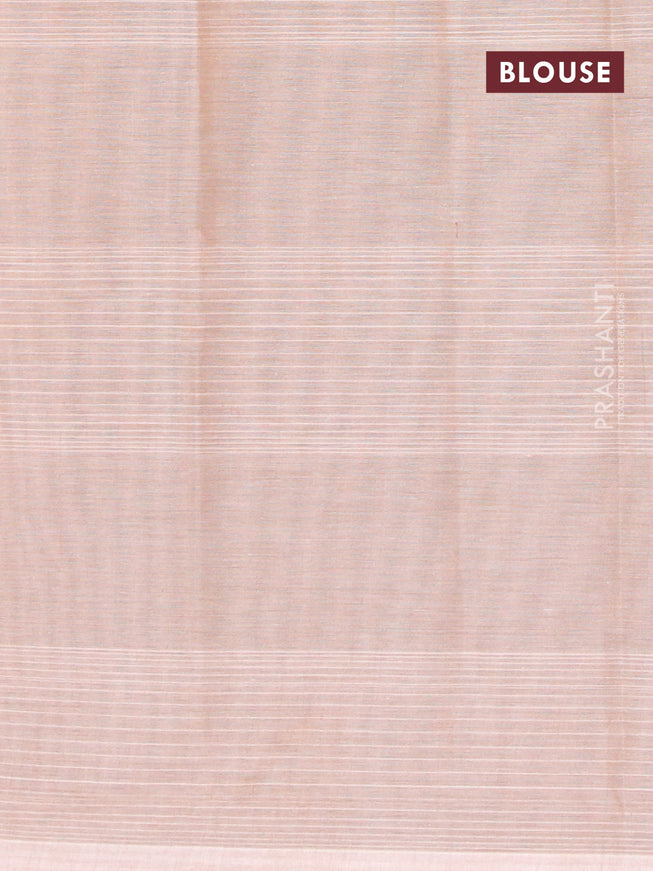 Nithyam cotton saree chikku shade with thread woven buttas in borderless style