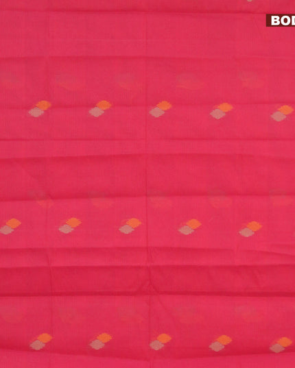 Nithyam cotton saree pink with thread woven buttas in borderless style