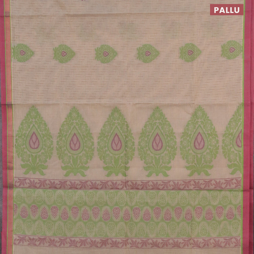 Nithyam cotton saree grey and dual shade of maroon with allover thread weaves & buttas and zari woven border