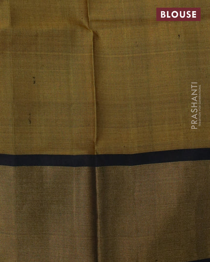 Rajkot patola silk saree yellow with ikat butta prints and ganga jamuna border