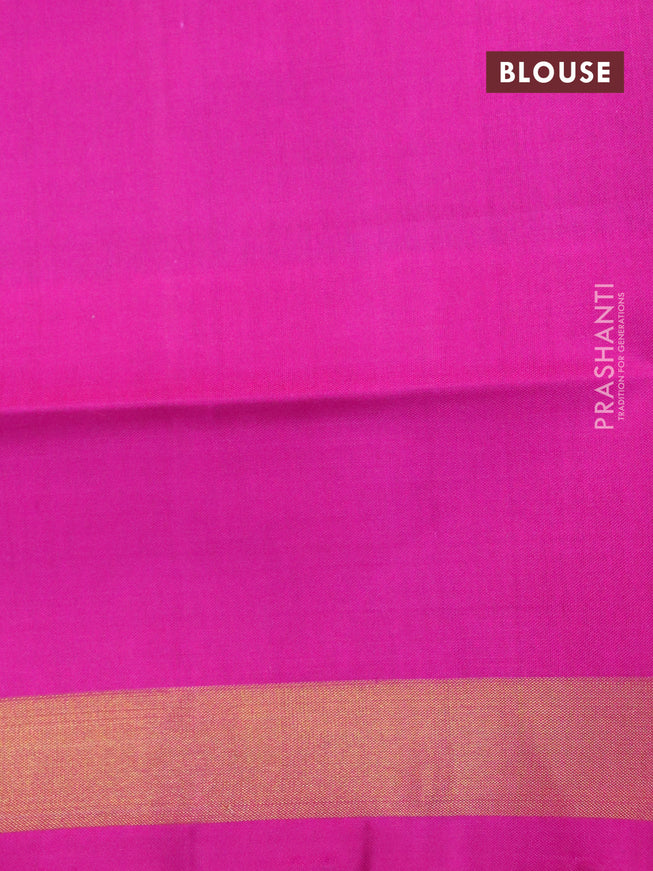 Rajkot patola silk saree teal blue and magenta pink with allover ikat weaves and zari woven border