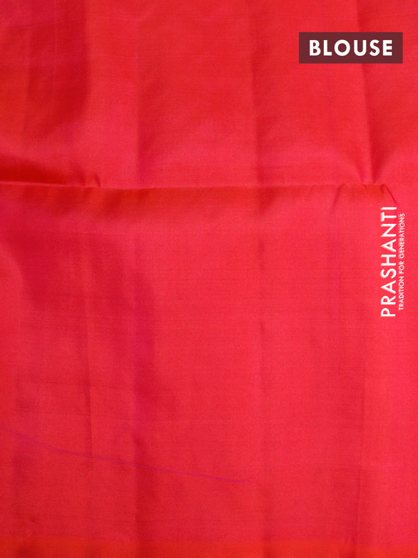 Pure soft silk saree mustard shade and dual shade of pinkish orange with plain body and ganga jamuna border