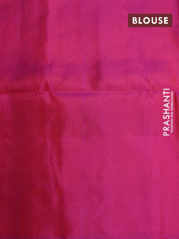 Pure soft silk saree red shade and dual shade of purple with allover silver zari woven brocade weaves and silver zari woven border