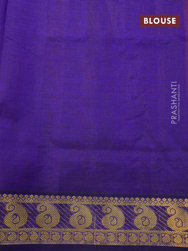 Silk cotton saree mustard yellow and blue with allover vairaosi pattern and zari woven border