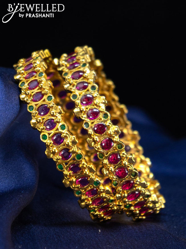 Antique bangle with kemp stones - {{ collection.title }} by Prashanti Sarees