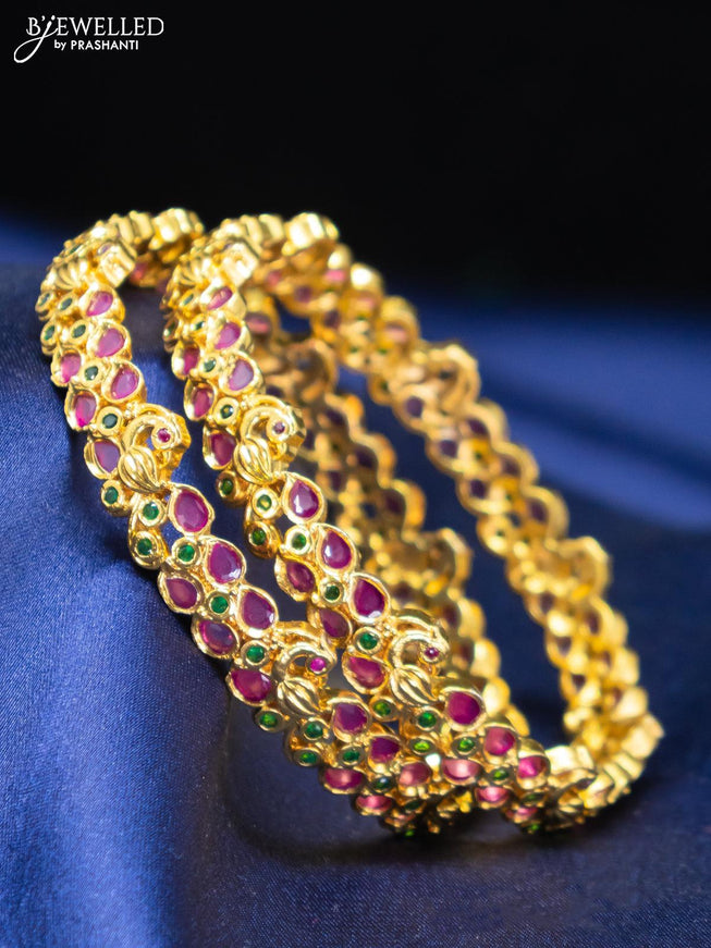 Antique bangles with kemp stone - {{ collection.title }} by Prashanti Sarees