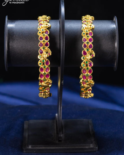 Antique bangles with kemp stone - {{ collection.title }} by Prashanti Sarees