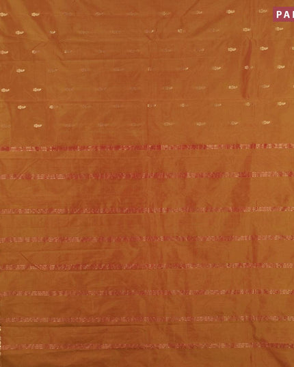Arani semi silk saree dual shade of mehendi green and pink shade with zari woven buttas and rettapet zari woven border - {{ collection.title }} by Prashanti Sarees
