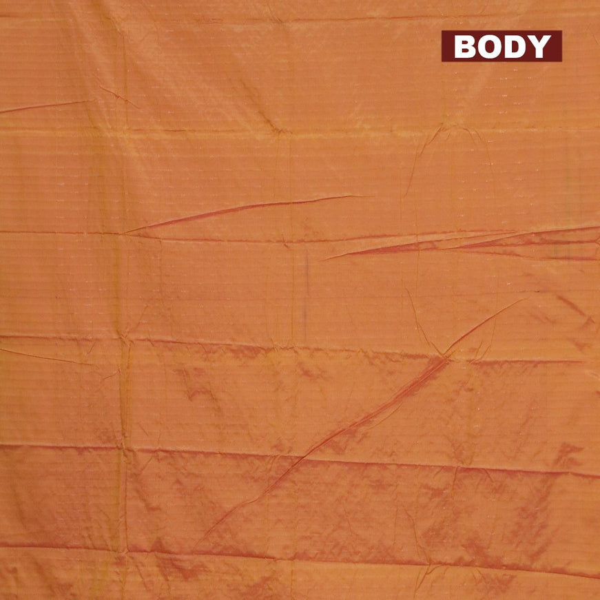 Arani semi silk saree dual shade of yellow with allover copper zari weaves in borderless style - {{ collection.title }} by Prashanti Sarees