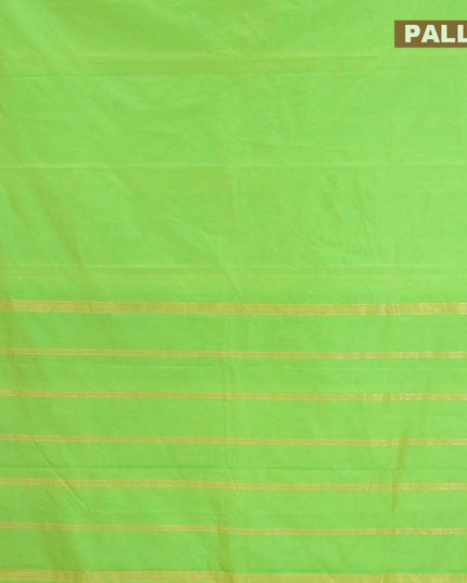 Arani semi silk saree light green with plain body and small zari woven border - {{ collection.title }} by Prashanti Sarees