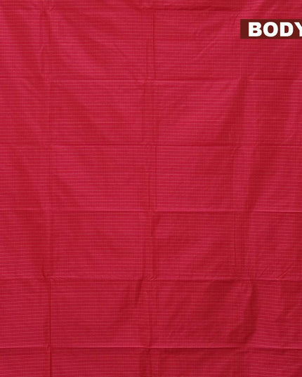 Arani semi silk saree pink with allover checked pattern and small zari woven border - {{ collection.title }} by Prashanti Sarees