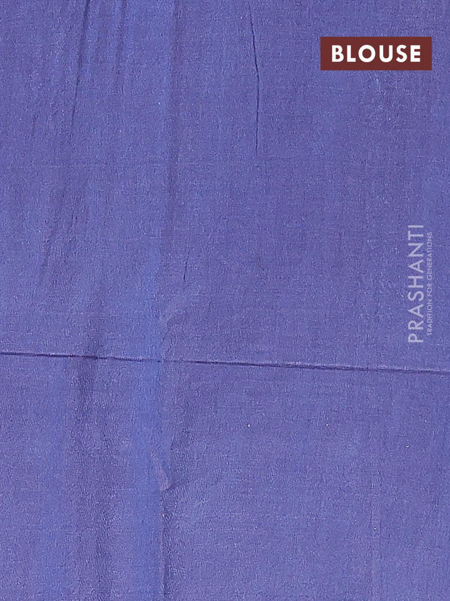 Bamboo silk saree blue shade and blue with allover thread weaves and sequin work pallu - {{ collection.title }} by Prashanti Sarees