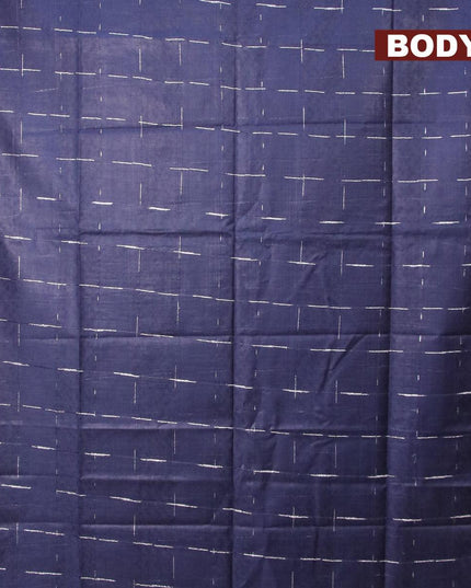 Bamboo silk saree blue with allover thread weaves and sequin work pallu - {{ collection.title }} by Prashanti Sarees