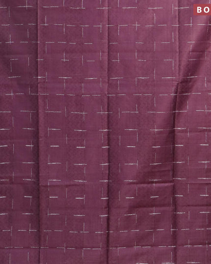 Bamboo silk saree deep wine shade with allover thread weaves and sequin work pallu - {{ collection.title }} by Prashanti Sarees