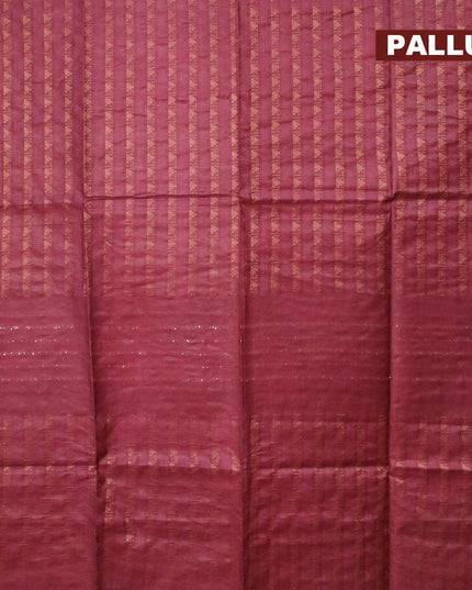 Bamboo silk saree maroon with allover zari weaves and zari woven border - {{ collection.title }} by Prashanti Sarees