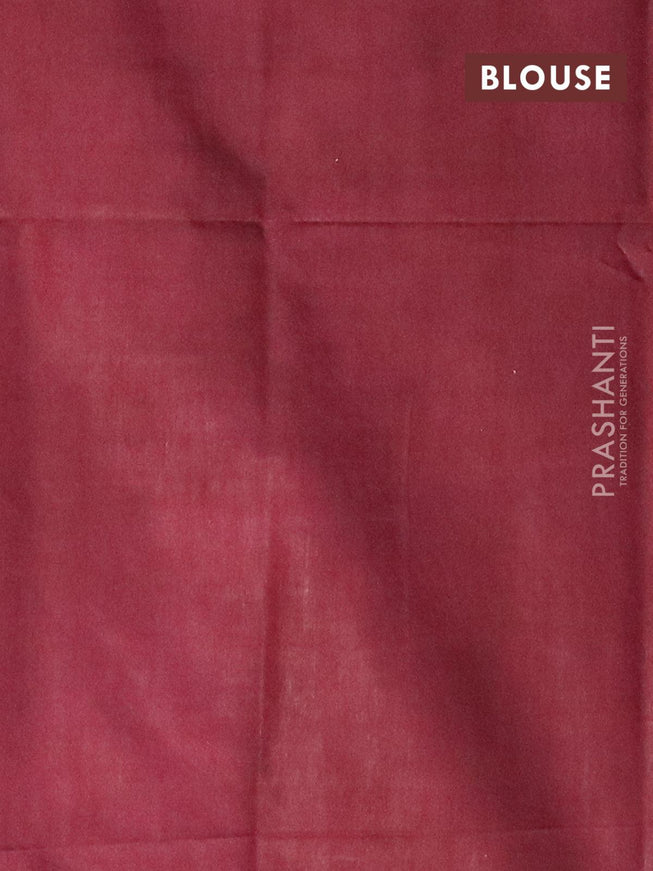 Bamboo silk saree pastel pink and maroon with allover thread weaves and sequin work pallu - {{ collection.title }} by Prashanti Sarees