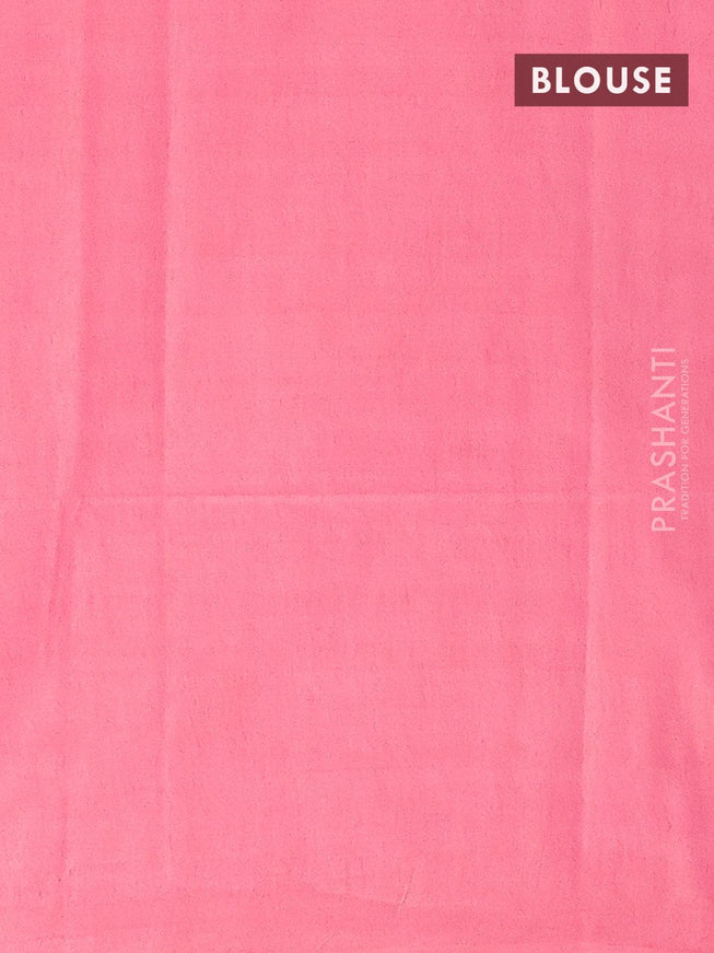 Bamboo silk saree pink shade with allover thread weaves in borderless style - {{ collection.title }} by Prashanti Sarees