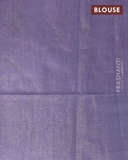Bamboo silk saree purple and navy blue with allover thread weaves and sequin work pallu - {{ collection.title }} by Prashanti Sarees