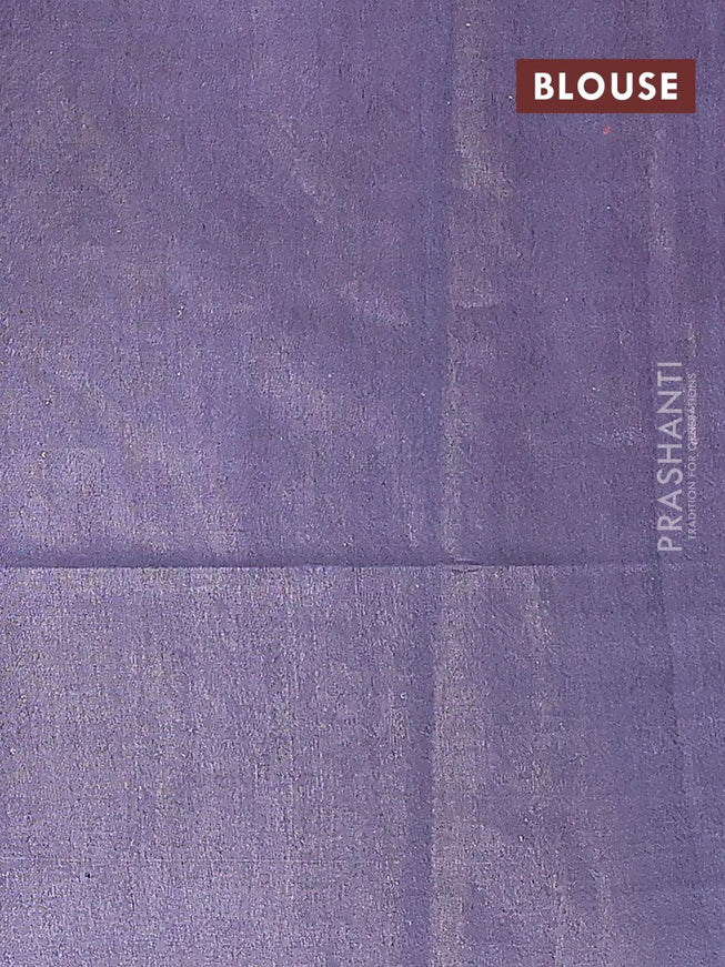 Bamboo silk saree purple and navy blue with allover thread weaves and sequin work pallu - {{ collection.title }} by Prashanti Sarees