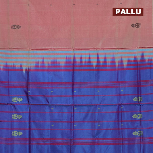 Vaazhai Naar Banana Pith Borderless Saree with Full-Body Buttas - Pink