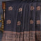 Banarasi raw silk saree black with thread & zari woven annam buttas jute finished and woven border - {{ collection.title }} by Prashanti Sarees