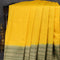 Banarasi semi georgette saree yellow and bottle green with with allover zari woven butta weaves and zari woven border - {{ collection.title }} by Prashanti Sarees