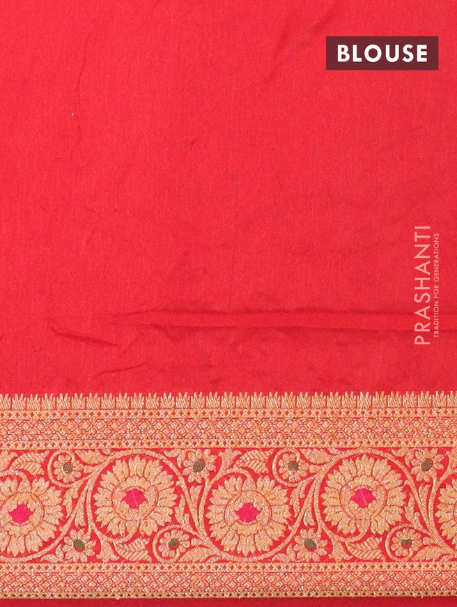 Bandhani saree dark green and red with bandhani prints and banarasi style mina border - {{ collection.title }} by Prashanti Sarees