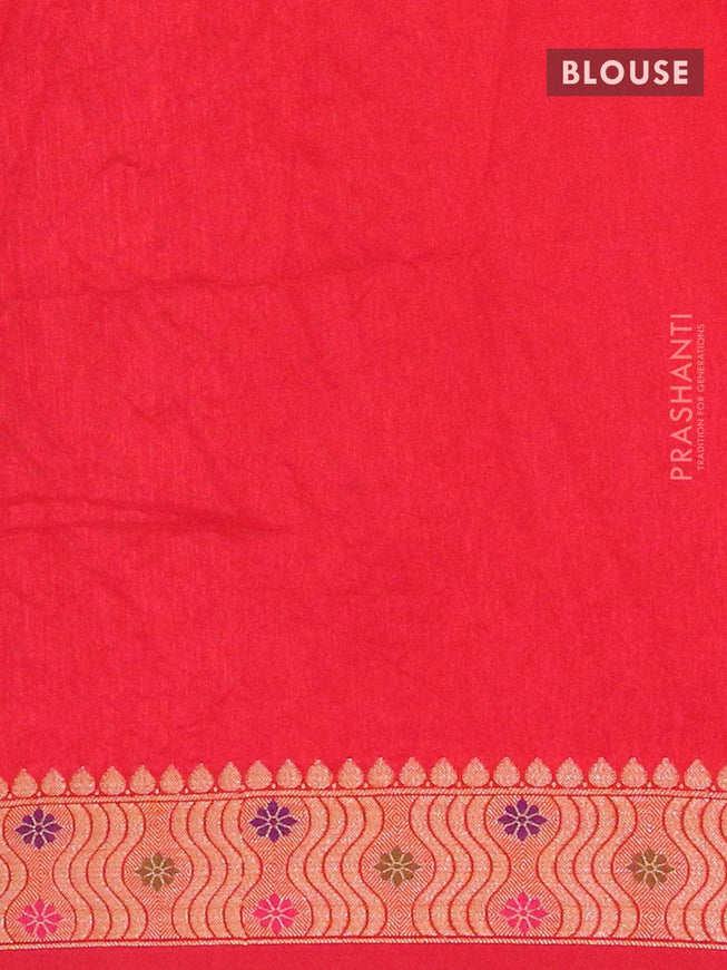 Bandhani saree dark green and red with bandhani prints and banarasi style mina border - {{ collection.title }} by Prashanti Sarees