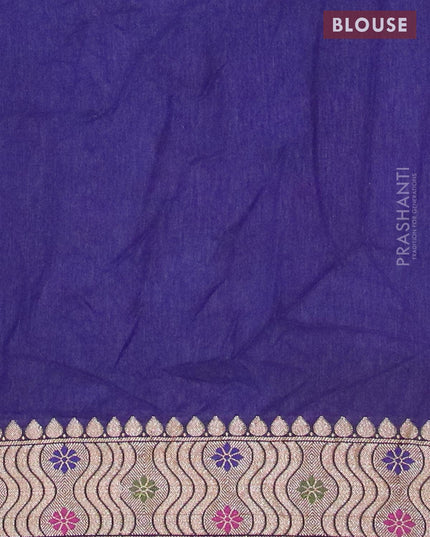 Bandhani saree pink and blue with bandhani prints and banarasi style mina border - {{ collection.title }} by Prashanti Sarees