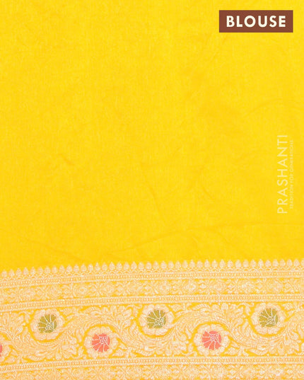 Bandhani saree red and yellow with bandhani prints and banarasi style mina border - {{ collection.title }} by Prashanti Sarees