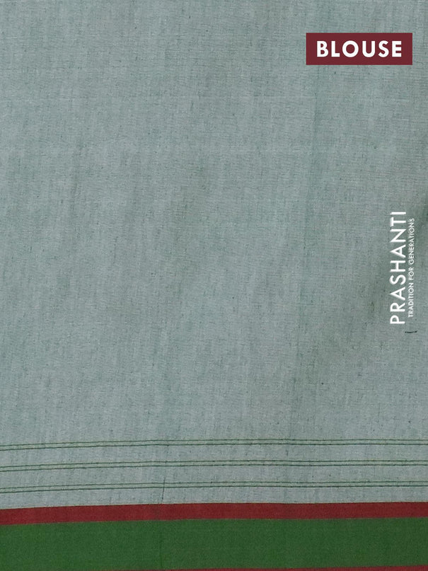 Bengal soft cotton saree beige and green with thread woven buttas and simple border - {{ collection.title }} by Prashanti Sarees