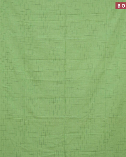 Bengal soft cotton saree light green and blue with allover thread weaves and simple border - {{ collection.title }} by Prashanti Sarees