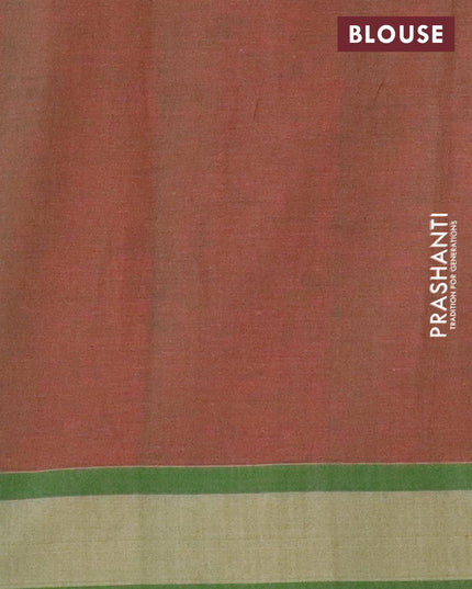 Bengal soft cotton saree pink shade and green shade with thread woven buttas and simple border - {{ collection.title }} by Prashanti Sarees