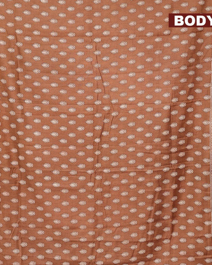 Bhagalpuri saree brown with allover butta prints and zari woven border - {{ collection.title }} by Prashanti Sarees