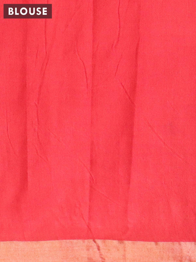 Bhagalpuri saree dark mustard and red with allover bandhani prints and long pichwai printed zari woven border - {{ collection.title }} by Prashanti Sarees