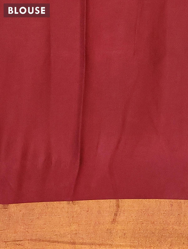 Bhagalpuri saree deep maroon with allover butta prints and zari woven border - {{ collection.title }} by Prashanti Sarees