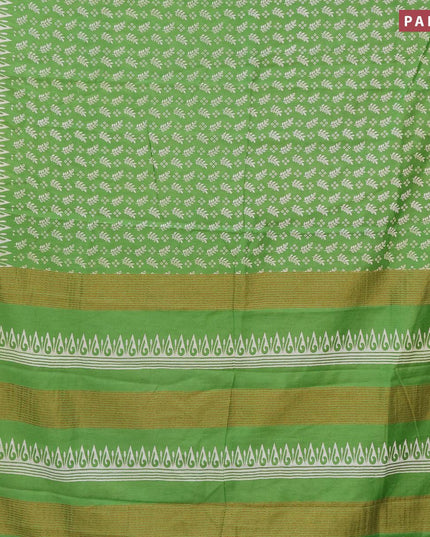 Bhagalpuri saree green with allover prints and zari woven border - {{ collection.title }} by Prashanti Sarees