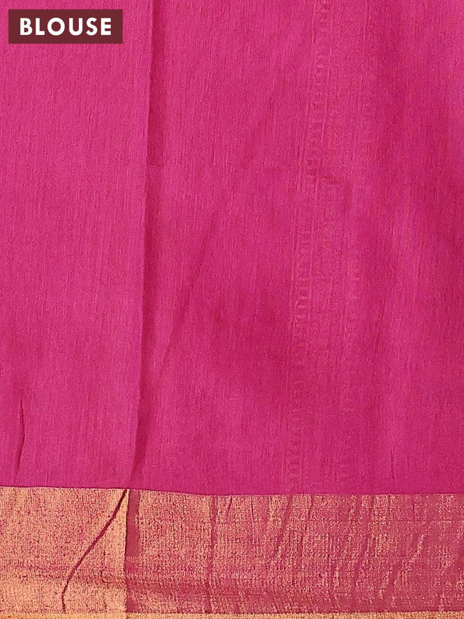 Bhagalpuri saree magenta pink with allover bandhani prints and zari woven border - {{ collection.title }} by Prashanti Sarees