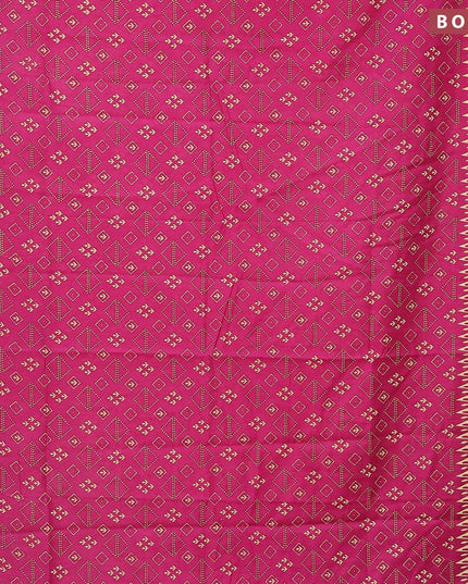 Bhagalpuri saree magenta pink with allover prints and zari woven border - {{ collection.title }} by Prashanti Sarees